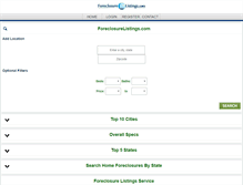 Tablet Screenshot of foreclosurelistings.com